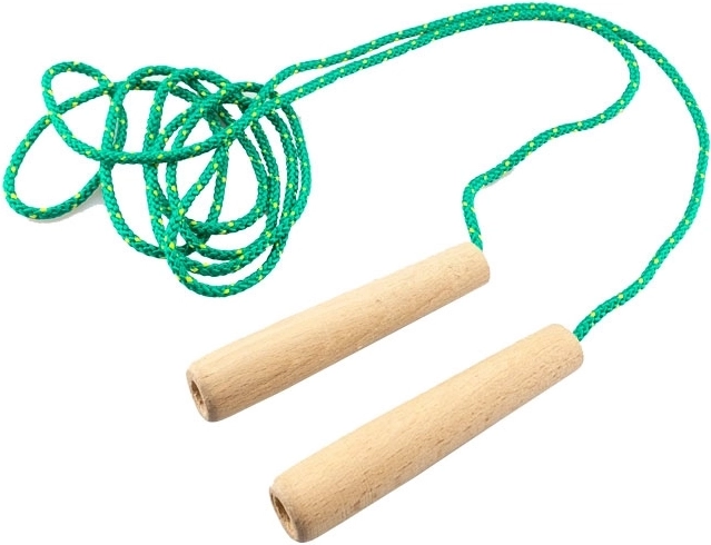 Corde à sauter de qualité 2 m avec poignées en bois