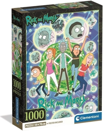 Puzzle Clementoni Rick and Morty : collage multivers 1000 pièces