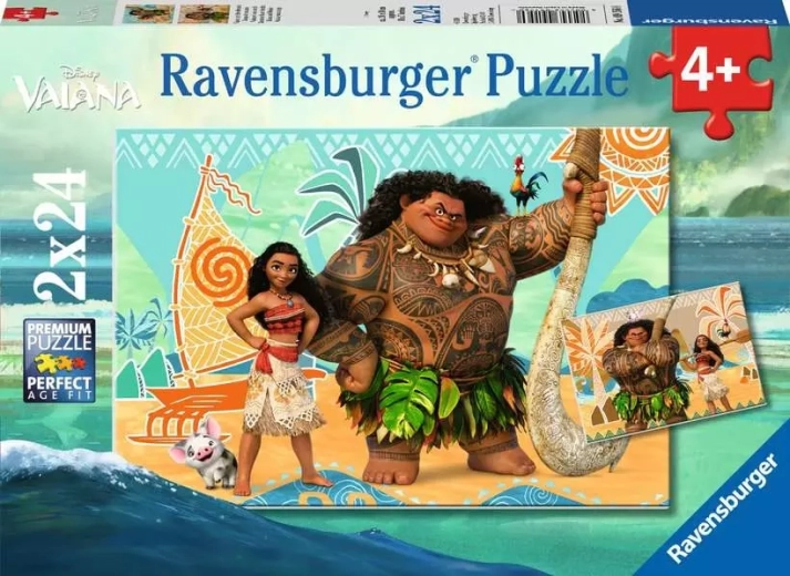 Puzzle Ravensburger Vaiana : Amis 2x24 pièces