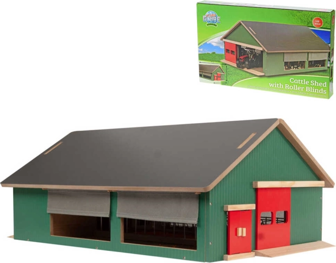 Écurie en bois Kids Globe pour chevaux 1:32 avec toit ouvrant