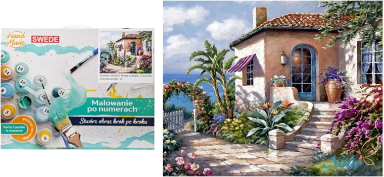 Peinture par numéros Maison au bord de la mer