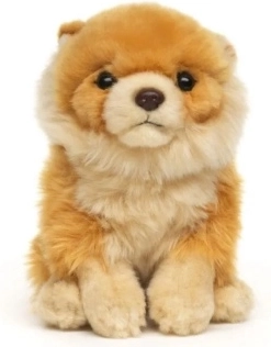 Chien en peluche poméranien éco-responsable 13 cm