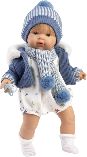 Poupée réaliste parlante et pleureuse Llorens Sasha avec corps en tissu, 38 cm