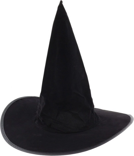 Chapeau de sorcière noir floqué
