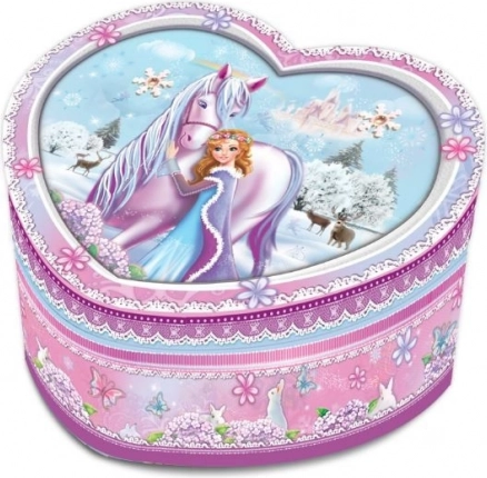 Pecoware Boîte à musique en forme de cœur - Cheval