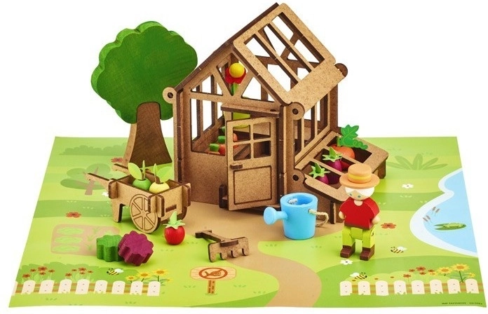 Jeujura – construction en bois : serre de jardin (40 pièces)