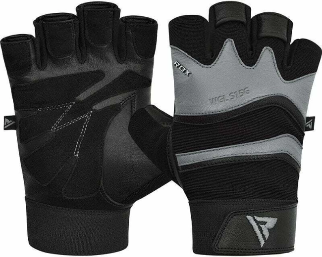 Gants d’entraînement en cuir RDX gris