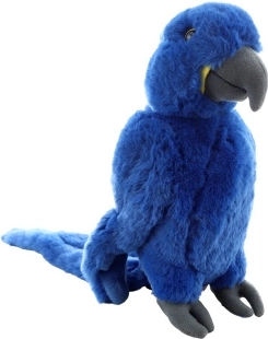 Perroquet en peluche bleu éco-responsable 26 cm