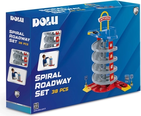 Garage de parking DOLU à plusieurs niveaux avec rampe en spirale pour petites voitures