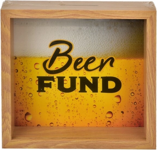 Tirelire en bois « Beer Fund » 20 × 5 × 20 cm