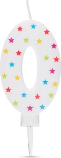 Bougie de gâteau en forme de chiffre 0