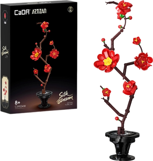 Set de construction CaDA Silk Blossom – décoration florale en briques