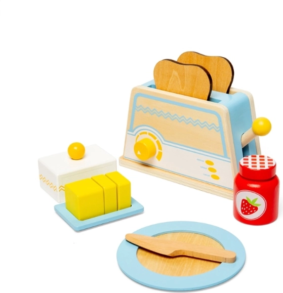 Set de Petit-Déjeuner en Bois pour Enfants