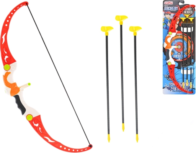 Arc pour enfants 56 cm avec flèches et cible à ventouses