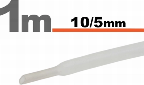 Gaine thermorétractable transparente 10 / 5 mm