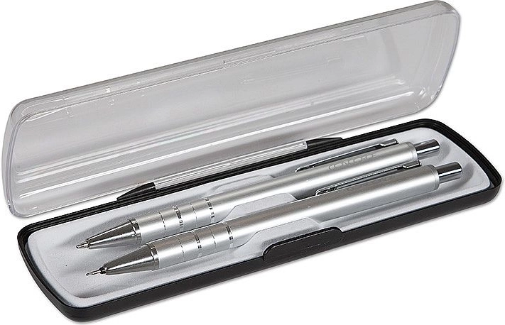 Coffret cadeau Concorde Ring – stylo-bille argenté et porte‑mine