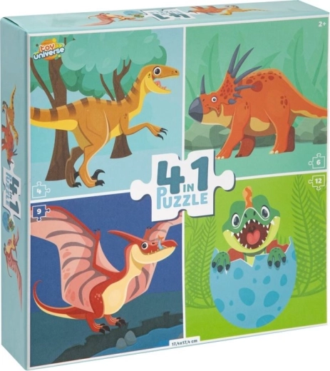 Puzzle dinosaures 4-en-1 TOY UNIVERSE