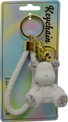 Porte-clés ourson blanc