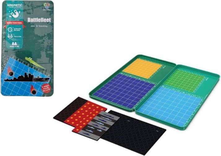 Jeu magnétique Bataille navale dans une boîte en métal