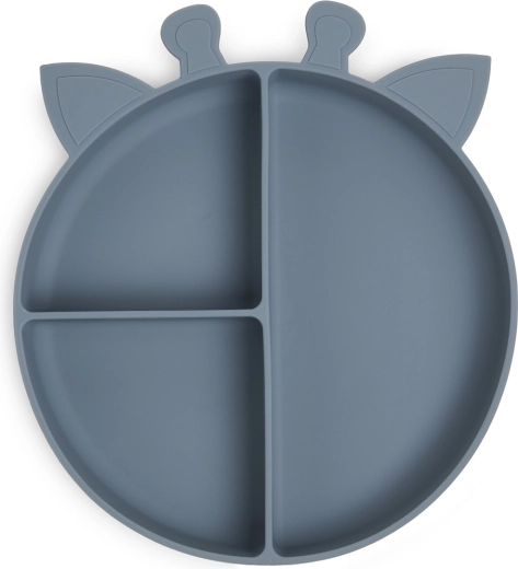 Nuuroo Orla assiette compartimentée en silicone girafe Bering Sea