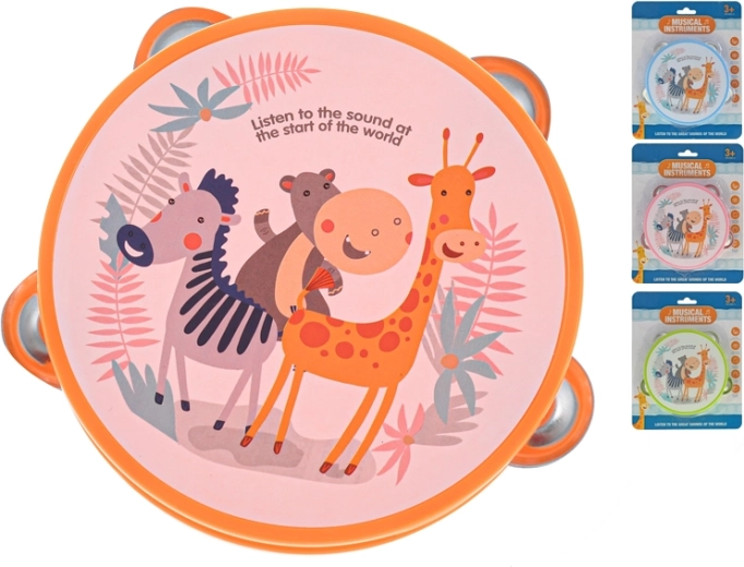 Tambourin pour enfants 13 cm – jouet rythmique léger en plastique