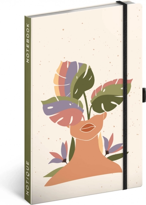 Carnet NOTIQUE Monstera, ligné, 13 × 21 cm