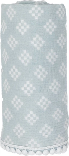 Zavin Lodger en mousseline swaddler Tribe Muslin Ice Flow