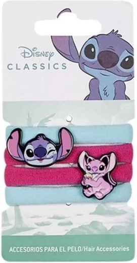 Lot d’élastiques pour cheveux Lilo et Stitch (4 pièces)