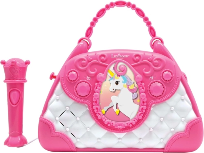 Lexibook sac à main karaoké pour enfants avec microphone Licorne