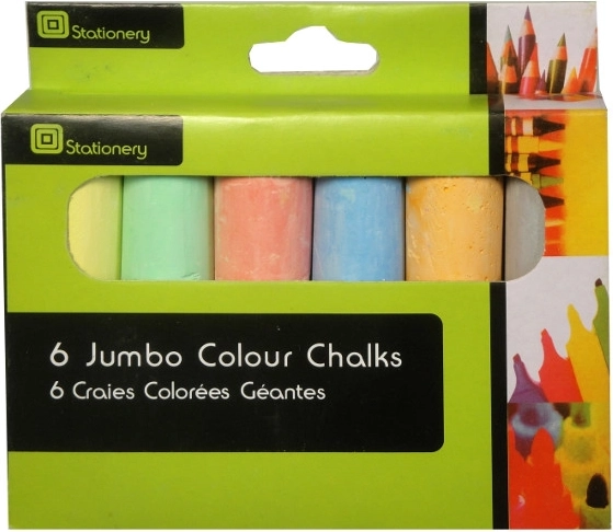 Craies de couleur pour dessin, lot de 6 pièces