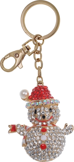 Porte-clés bonhomme de neige doré