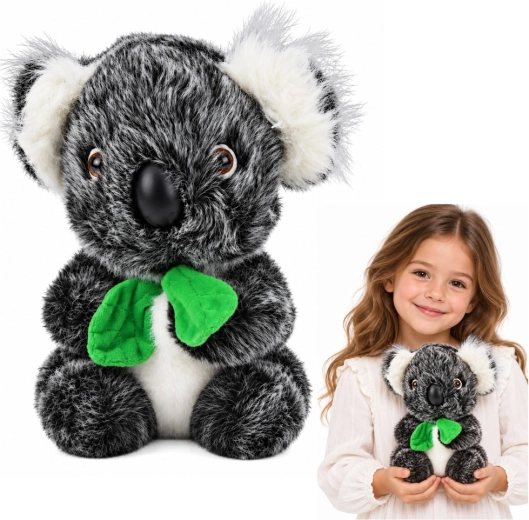 Koala en peluche avec écharpe verte 22 cm
