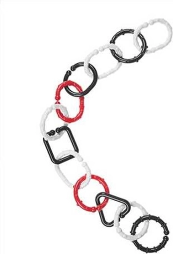 Anneaux de liaison pour bébé noir et blanc – 12 pcs