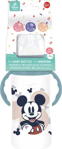 Biberon avec poignées MICKEY 360 ml avec système anti-colique