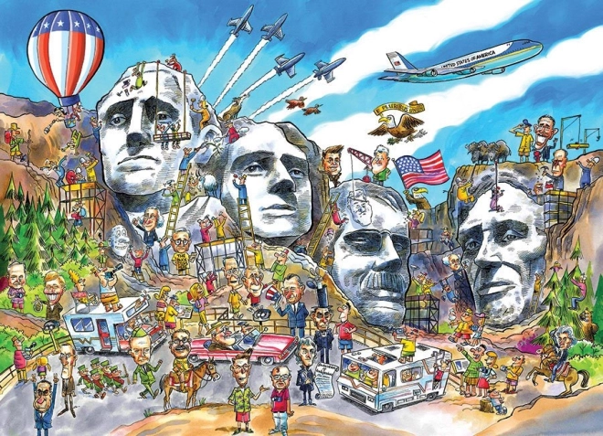 Puzzle DoodleTown : Mount Rushmore 1000 pièces – COBBLE HILL