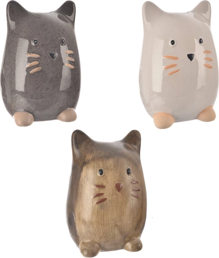 Décoration en porcelaine chat 21 cm (3 variantes)