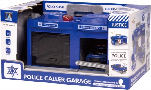 Set de jeu de police – garage avec effets lumineux et sonores