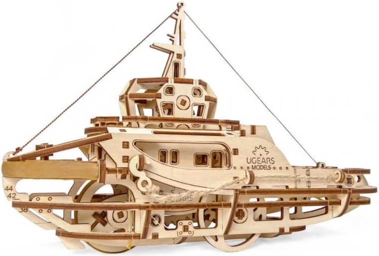Ugears puzzle mécanique en bois remorqueur