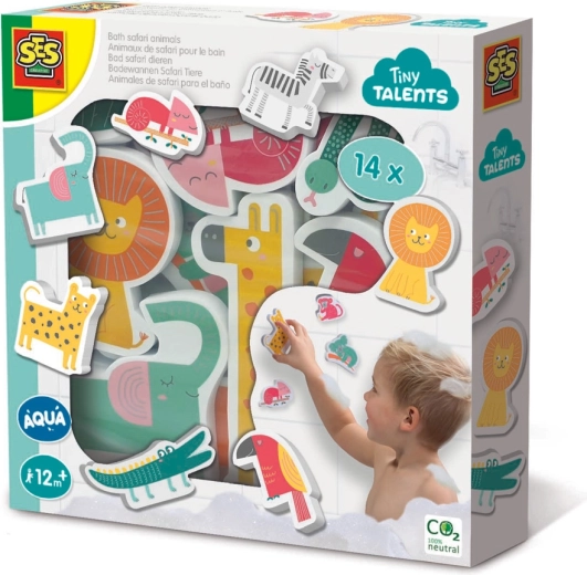 Autocollants de bain animaux safari