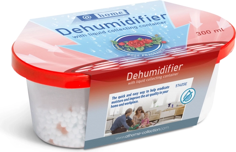 Absorbeur d’humidité avec récipient pour liquide, parfum rose, 300 ml