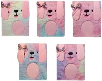 Journal intime enfant en peluche avec petit animal