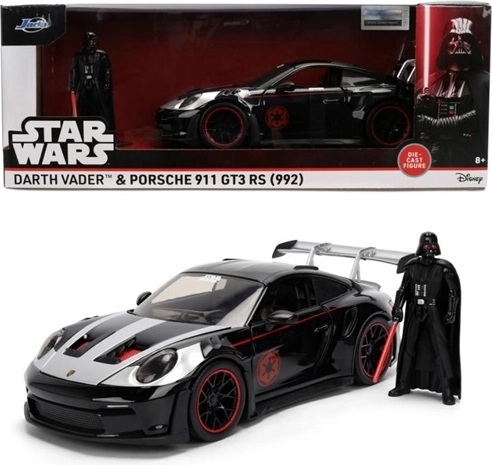 Jada Star Wars Porsche 911 GT3 RS 1:24 avec figurine de Dark Vador - 1 pièce
