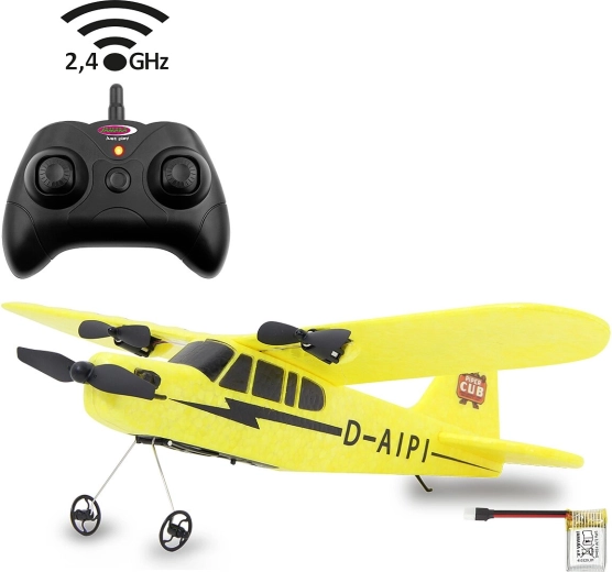 Avion RC Jamara Piper J3-Cub 2,4 GHz avec gyroscope