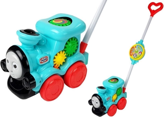 Petit train à pousser avec poignée et sons