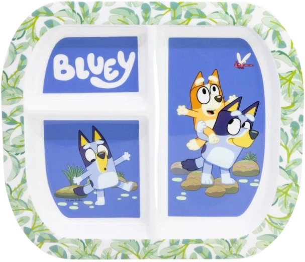 Assiette en plastique compartimentée Bluey - 1 pièce