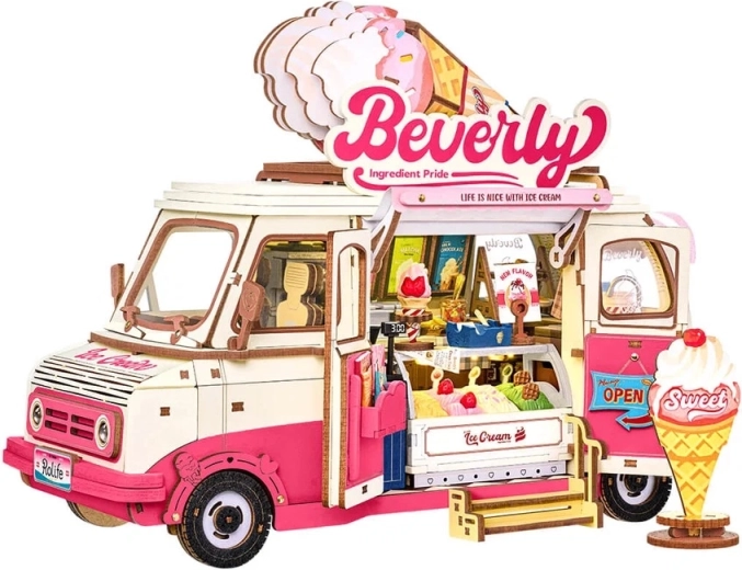 Robotime Rolife puzzle 3D en bois Le camion de glaces de Beverly – 1 pièce