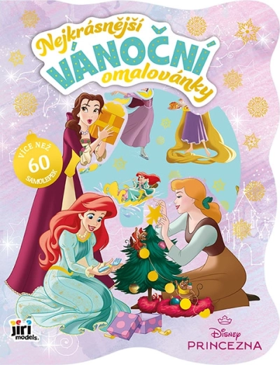 Cahier de coloriage de Noël Disney Princesses avec autocollants