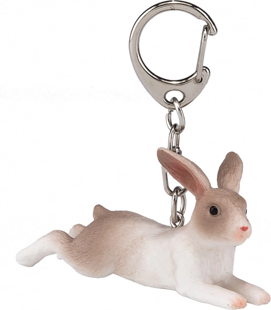 Porte-clés lapin couché