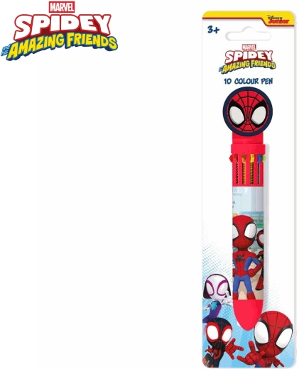 Stylo multicolore avec topper 3D Spidey – 10 couleurs