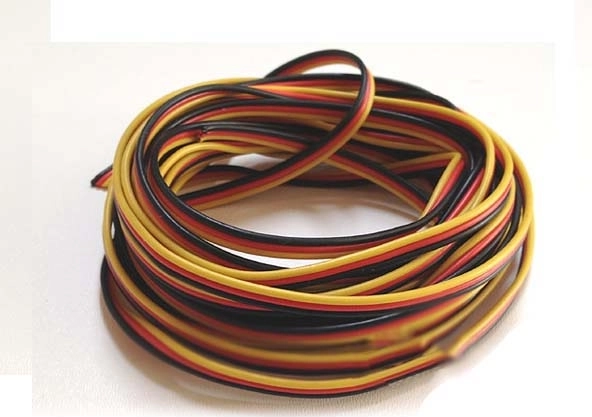 Câble servo HITEC plat à 3 conducteurs 3×0,13 mm - 1 m